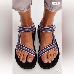 Teva Midform Universal Woven Sandals Lupine/Black Outdoor Size US 9 EU 40 NEW